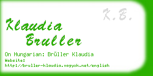 klaudia bruller business card